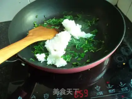 Make Cream egg fried rice step 5