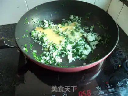 Make Cream egg fried rice step 8