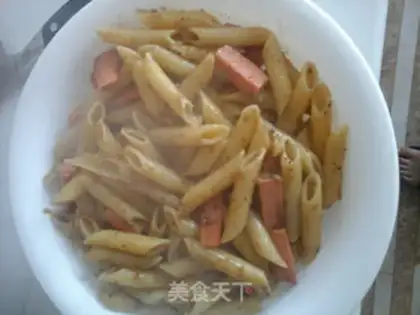 Make Black pepper ham macaroni step 3