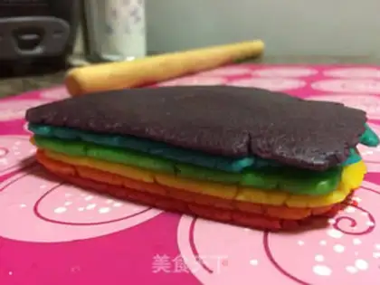 Make Rainbow love cookies step 10
