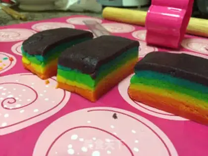 Make Rainbow love cookies step 11