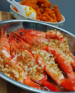 Make Garlic fans steam out the back shrimp step 9