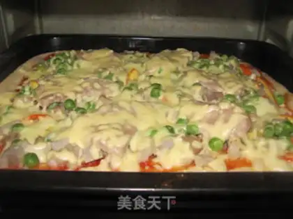 Make Cream beef pizza step 16
