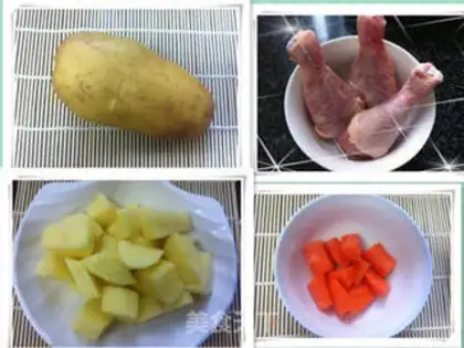 Make Black pepper potatoes for chicken legs step 0