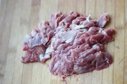 Make Orange fried lamb step 1