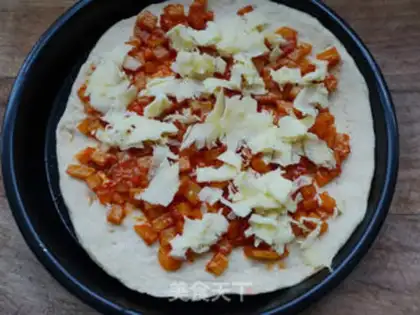 Make Potato ham and tomato pizza step 9
