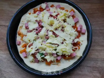 Make Potato ham and tomato pizza step 11