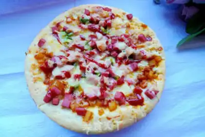 Make Potato ham and tomato pizza step 14