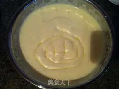 Make Black sesame whole egg cake step 3