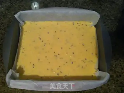 Make Black sesame whole egg cake step 7