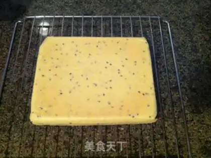 Make Black sesame whole egg cake step 9