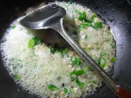 Make Shrimp oil, oatmeal step 4