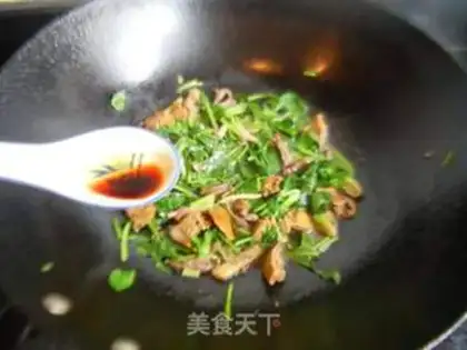 Make Spinach fried liver step 8
