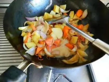 Make The curry worm step 6