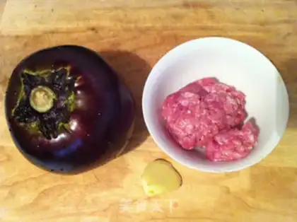 Make Meat and eggplant step 0