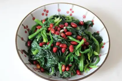 Make The spinach peanut rice step 3