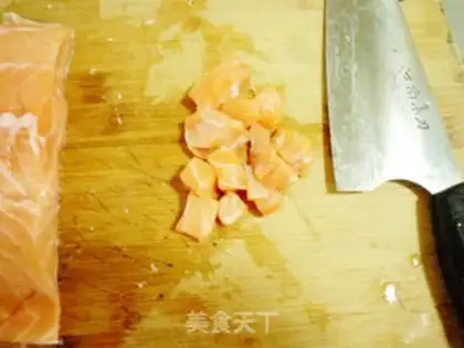 Make The delicious salmon congee step 1