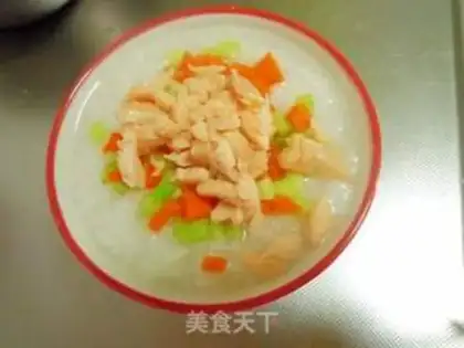 Make The delicious salmon congee step 6