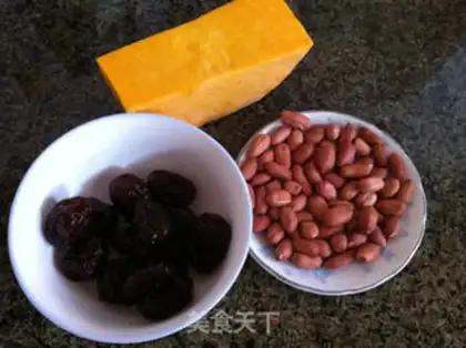 Make Pumpkin date rice congee step 1