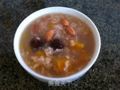 Make Pumpkin date rice congee step 7