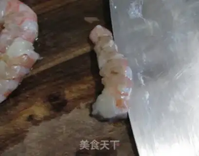 Make The shrimp spinach tower step 1