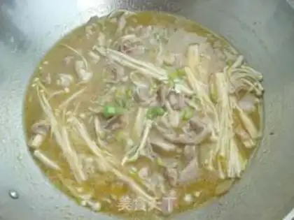 Make Gold-cream mushrooms, fat cow step 7