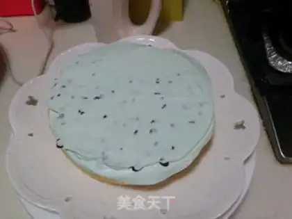 Make Cake of clubs step 22
