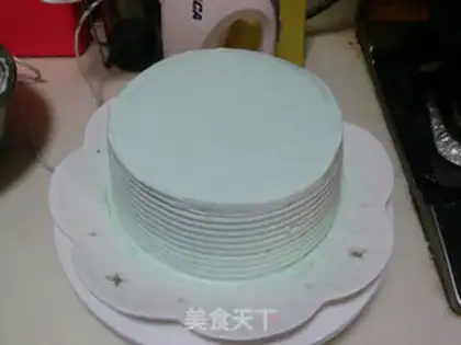 Make Cake of clubs step 24