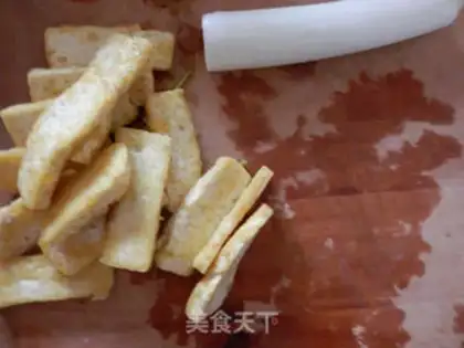 Make Tofu fried broccoli step 1