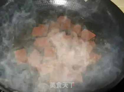 Make Sichuan fried pig blood step 4