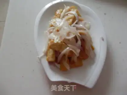 Make Onion fried tofu step 4