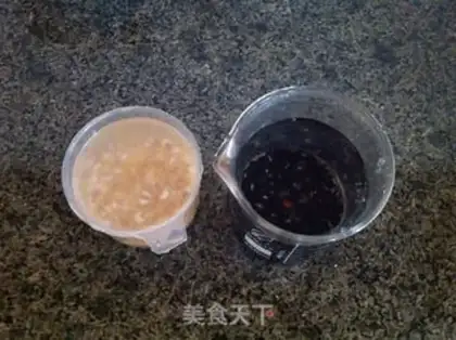 Make Black bean mashed rice step 1