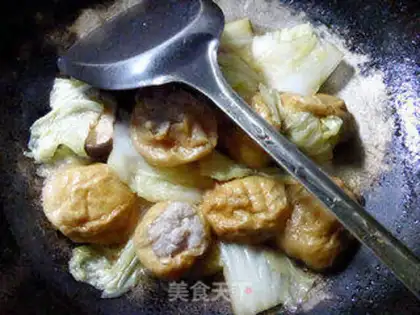 Make Frozen pasta and cabbage step 7