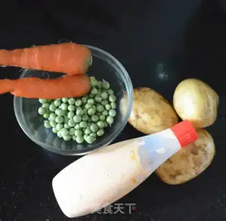 Make Potato carrots, Salad step 0