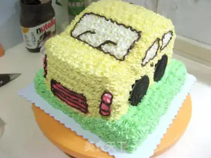 Make Car birthday cake step 33