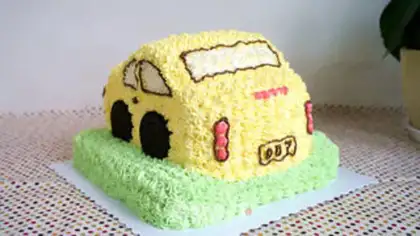 Make Car birthday cake step 35