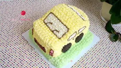 Make Car birthday cake step 36