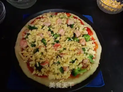 Make Bacon shrimp pizza step 16