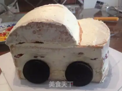 Make Car birthday cake step 16