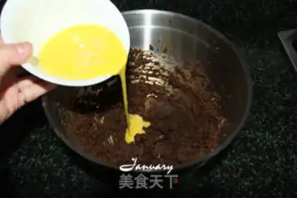 Make Red sugar date mud pound cake step 3
