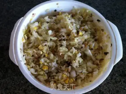 Make Spam of mushroom eggs and cabbage step 5