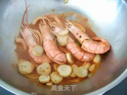 Make Cheese and wine and shrimp step 6