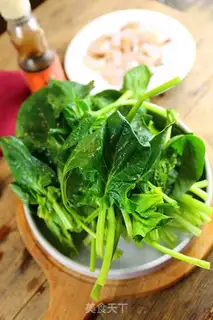 Make The shrimp spinach tower step 0