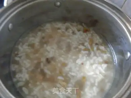 Make Green bean congee step 4