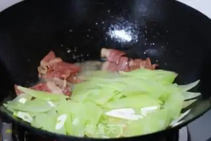 Make Bacon fried meat step 6