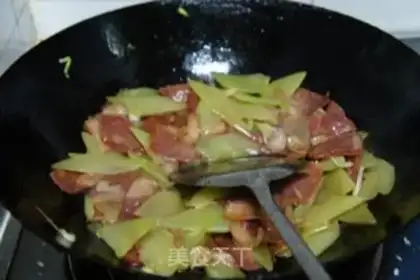 Make Bacon fried meat step 7