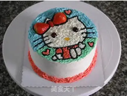 Make kitty cat birthday cake step 26