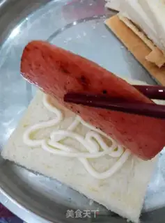 Make Egg ham sandwich step 2