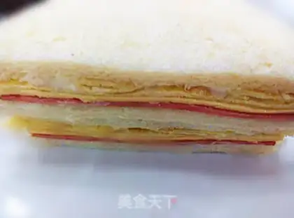 Make Egg ham sandwich step 5