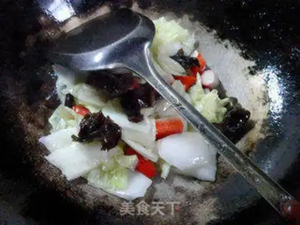 Make Black-muck crab willow cabbage step 6